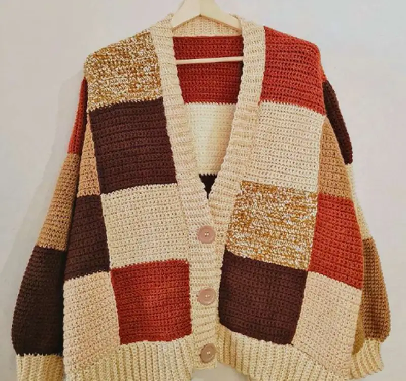 Complimentary Intermediate crochet pattern: Patchwork Cardigan Crochet Pattern - Simple to follow guide