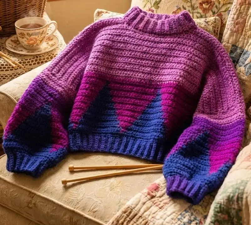 Complimentary Intermediate crochet pattern: Mabel Pines Oversized Turtleneck Sweater Pattern - Simple to follow guide