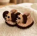Adorable Puppy Baby Booties Crochet Pattern step 1 - construction progress