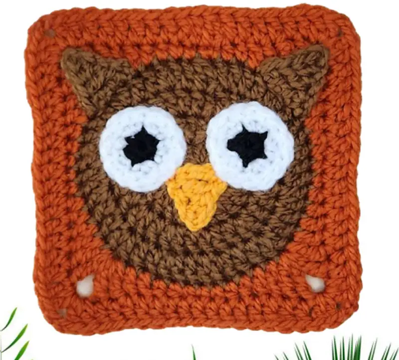 Complimentary Beginner Friendly crochet pattern: Owl Granny Square Crochet Pattern - Simple to follow guide
