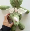 Mini Dragon Amigurumi Pattern step 4 - final assembly and finishing