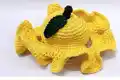 Adorable Fruit Hat for Cats and Small Pets Crochet Pattern step 2 - assembly progress