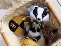 Hufflepuff Badger Puffy Amigurumi Pattern step 3 - details and accessories