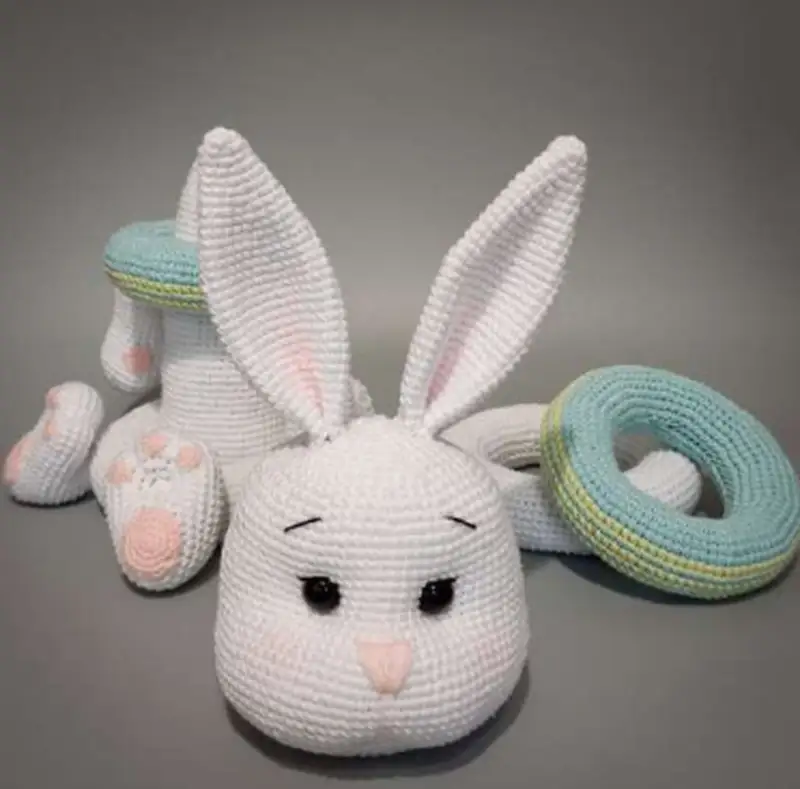 Complimentary Intermediate crochet pattern: Bunny Stacking Toy Amigurumi Pattern - Simple to follow guide