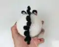 Zebra Edu Amigurumi Pattern step 4 - final assembly and finishing