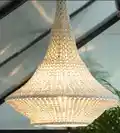 Rustic Chandelier Lamp Crochet Pattern step 2 - assembly progress
