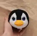 Penguin Lilo Amigurumi Pattern step 4 - final assembly and finishing