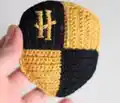 Hufflepuff Badger Puffy Amigurumi Pattern step 4 - final assembly and finishing