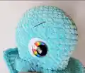 Blue the Dumbo Octopus Amigurumi Pattern step 4 - final assembly and finishing