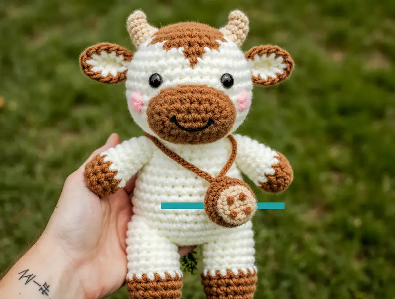 Complimentary Beginner Friendly crochet pattern: Chubby Milky Cow Amigurumi Pattern - Simple to follow guide