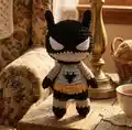 Mini Batman Amigurumi Pattern step 1 - construction progress