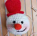 Christmas Snowman Ornaments Amigurumi Pattern step 2 - assembly progress