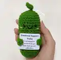 Emotional Support Pickle Amigurumi Pattern step 3 - details and accessories