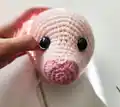Millie the Melon Pig Amigurumi Pattern step 3 - details and accessories