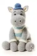 Bepo the Little Hippo Amigurumi Pattern step 1 - construction progress