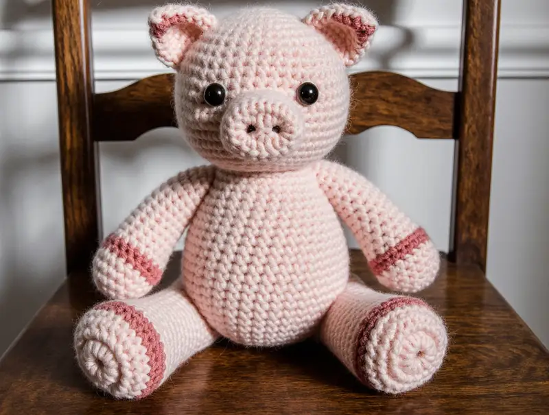 Complimentary Intermediate crochet pattern: Little Pig Amigurumi Pattern - Simple to follow guide