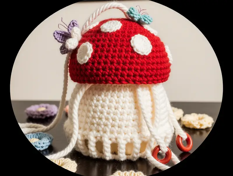 Complimentary Intermediate crochet pattern: Mushroom Bag Crochet Pattern - Simple to follow guide