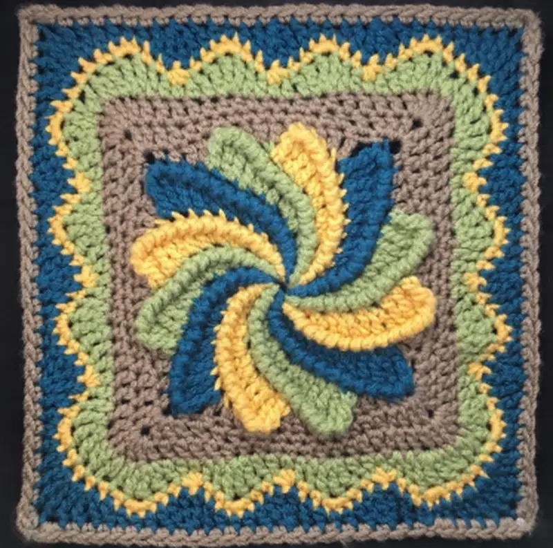 Complimentary Advanced crochet pattern: Pinwheel Square Crochet Pattern - Simple to follow guide