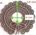 Lovely Collar Crochet Pattern step 2 - assembly progress