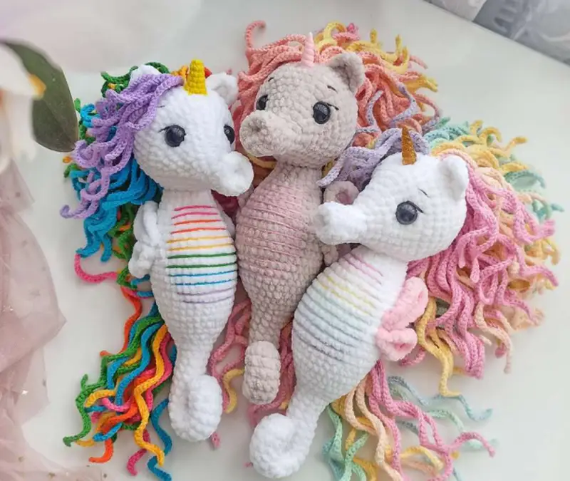 Complimentary Intermediate crochet pattern: Sea Unicorn Amigurumi Pattern - Simple to follow guide