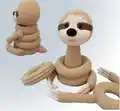 Adorable Sloth Stacking Toy Amigurumi Pattern step 2 - assembly progress