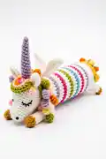 Unicorn Stacking Toy Amigurumi Pattern step 1 - construction progress