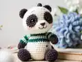 Adorable Panda Amigurumi Pattern step 1 - construction progress