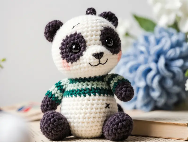 Complimentary Intermediate crochet pattern: Adorable Panda Amigurumi Pattern - Simple to follow guide