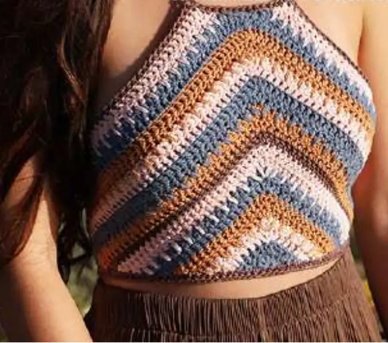 Complimentary Intermediate crochet pattern: Summer Halter Top Crochet Pattern - Simple to follow guide