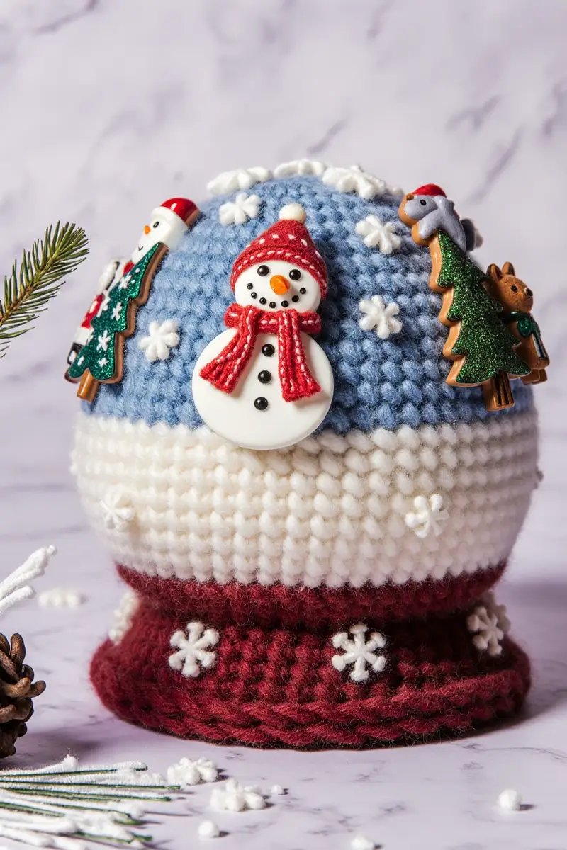 Complimentary Intermediate crochet pattern: Winter Snow Globe Crochet Pattern - Simple to follow guide