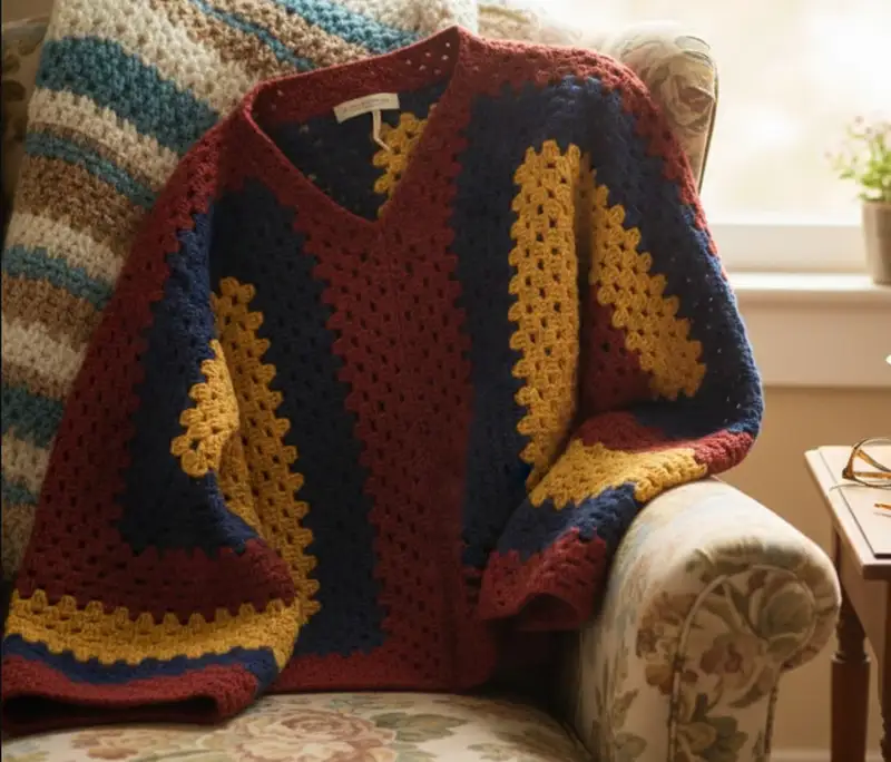 Complimentary Intermediate crochet pattern: Crochet Hexi Hooded Pullover Pattern - Simple to follow guide