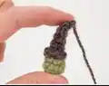 Baby Alien Amigurumi Pattern step 3 - details and accessories