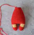 Iron Man Amigurumi Pattern step 4 - final assembly and finishing