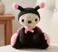 Rizzo the Ladybug Amigurumi Pattern step 1 - construction progress