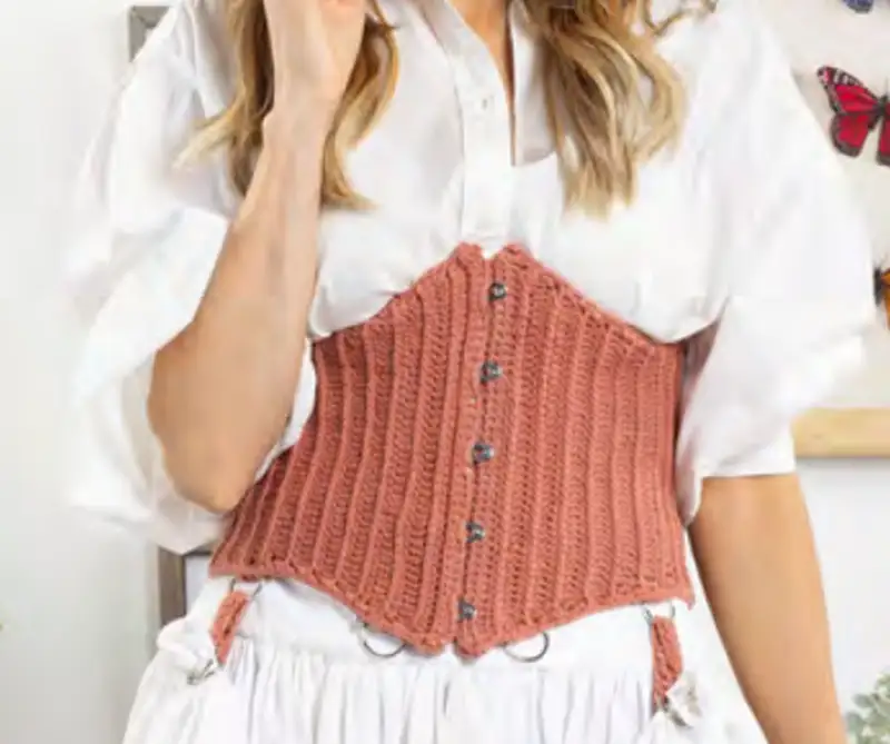 Complimentary Intermediate crochet pattern: Crochet Corset Belt Pattern - Simple to follow guide