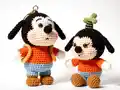 Standing and Sitting Goofy Amigurumi Pattern step 1 - construction progress