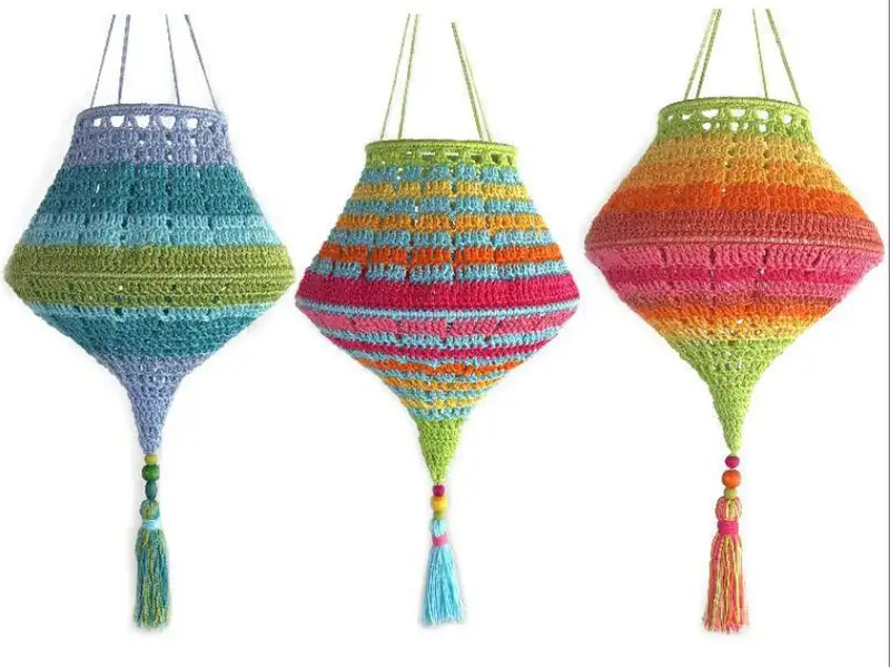 Complimentary Intermediate crochet pattern: Boho Summer Lampion Crochet Pattern - Simple to follow guide