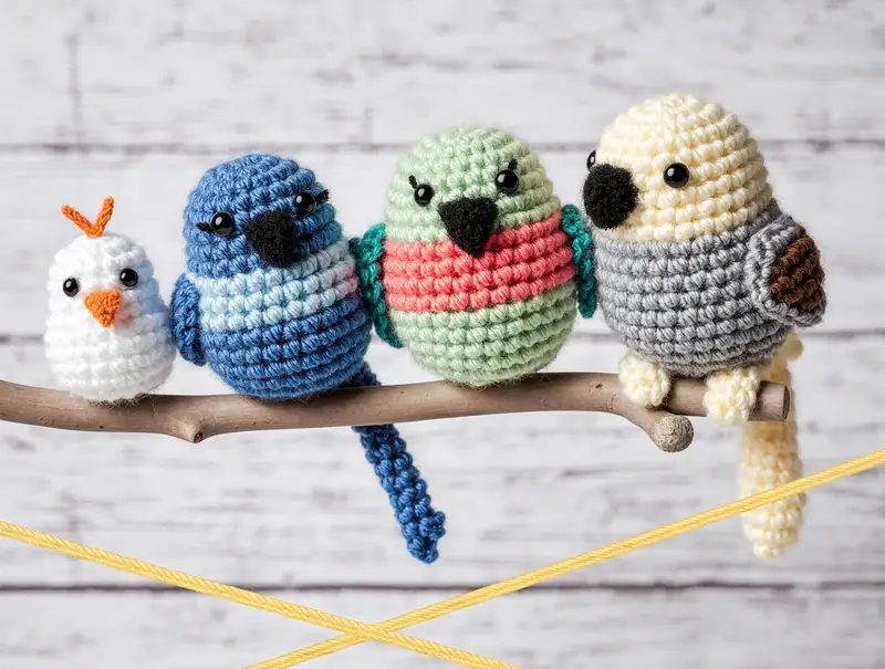 Complimentary Beginner Friendly crochet pattern: Mini Parrot Amigurumi Pattern - Simple to follow guide