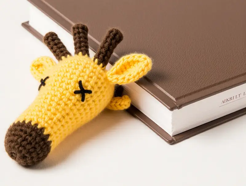 Complimentary Beginner Friendly crochet pattern: Giraffe Bookmark Amigurumi Pattern - Simple to follow guide