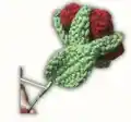 Crochet Rose Flower Pattern step 4 - final assembly and finishing