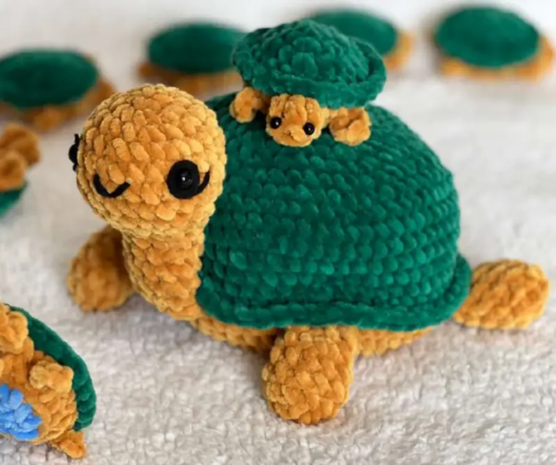 Complimentary Intermediate crochet pattern: Turtle Memory Game Amigurumi Pattern - Simple to follow guide