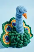 Proud Peacock Amigurumi Pattern step 1 - construction progress