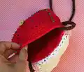 Strawberry Purse Crochet Pattern step 4 - final assembly and finishing