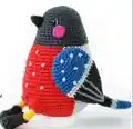 Birds of Winter Snowbird Amigurumi Pattern step 2 - assembly progress
