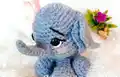Cuddy Elephant Amigurumi Pattern step 3 - details and accessories