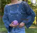 Cornflower Sweater Crochet Pattern step 3 - details and accessories