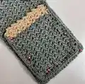 Phone Pouch with Back Pocket Crochet Pattern step 4 - final assembly and finishing