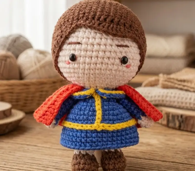Complimentary Intermediate crochet pattern: Prince Charming Amigurumi Pattern - Simple to follow guide