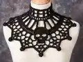 Gothic Victorian Skull Collar Crochet Pattern step 1 - construction progress