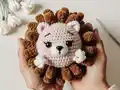 Herbie Hedgehog Amigurumi Pattern step 1 - construction progress